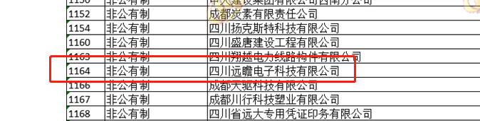 祝賀遠瞻電子通過四川“誠信企業家”及“誠信企業”初審